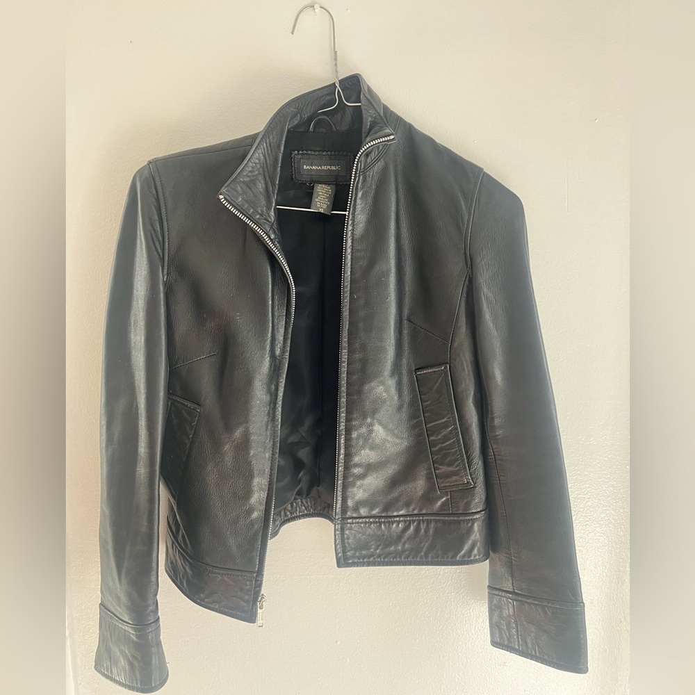 100% Leather Banana Republic Jacket - XS